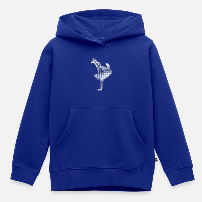 Breakdance - Sweat Premium à capuche enfant bio - bleu roi