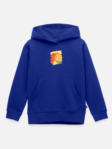 Sommer Sonne Retro - Kinder Premium Organic Hoodie - Royalblau