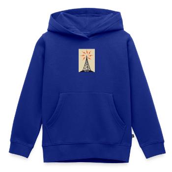 Radioturm auf Sendung - Kinder Premium Organic Hoodie - Royalblau - Vorne - AI Model Kid Male (0cm)