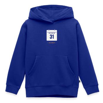 31 octobre Calendrier Date d’Halloween Horreur Effrayante - Sweat Premium à capuche enfant bio - bleu roi - Devant - AI Model Kid Male (0cm)
