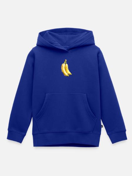 Banane Aquarell - Kinder Premium Organic Hoodie - Royalblau