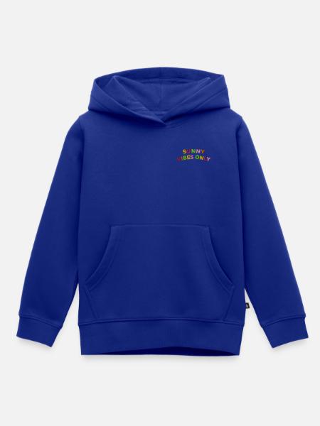 Sunny Vibes lettering embroidered - Kids Premium Organic Hoodie - royal blue