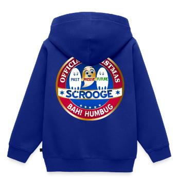 Scrooge Vergangenheit Gegenwart Zukunft Abzeichen - Kinder Premium Organic Hoodie - Royalblau - Hinten - AI Model Kid Male (0cm)