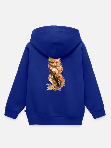 Fuchs - Kinder Premium Organic Hoodie - Royalblau