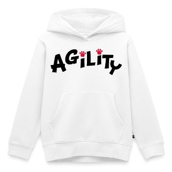 agility - Kinder Premium Organic Hoodie - Weiß - Vorne - AI Model Kid Female (0cm)