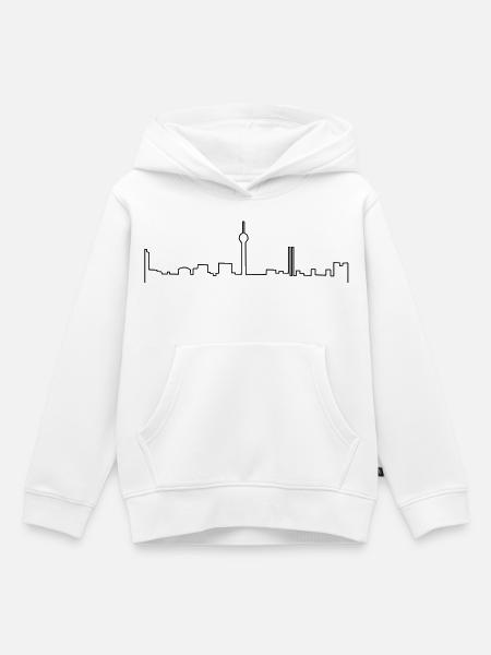 düsseldorf skyline - Kinder Premium Organic Hoodie - Weiß
