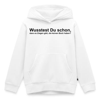 Ziegen die keinen Bock haben - Kinder Premium Organic Hoodie - Weiß - Vorne - AI Model Kid Female (0cm)