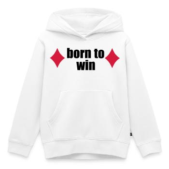 jouer au poker - Sweat Premium à capuche enfant bio - blanc - Devant - AI Model Kid Female (0cm)
