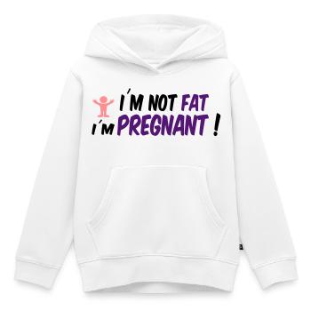 schwanger - Kinder Premium Organic Hoodie - Weiß - Vorne - AI Model Kid Female (0cm)