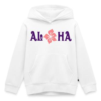 aloha - Sweat Premium à capuche enfant bio - blanc - Devant - AI Model Kid Female (0cm)