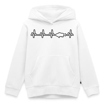 Angler Fischerei Fisch Herzlinie - Kinder Premium Organic Hoodie - Weiß - Vorne - AI Model Kid Female (0cm)