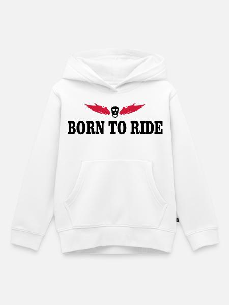 biker - Kinder Premium Organic Hoodie - Weiß