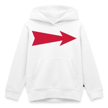 pfeil - Kinder Premium Organic Hoodie - Weiß - Vorne - AI Model Kid Female (0cm)