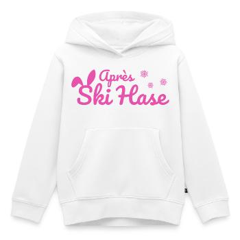Apres Ski Hase Skihase Après Ski Party Schnee pink - Kinder Premium Organic Hoodie - Weiß - Vorne - AI Model Kid Female (0cm)