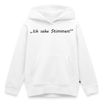 Je suis d'accord - psycho - Sweat Premium à capuche enfant bio - blanc - Devant - AI Model Kid Female (0cm)