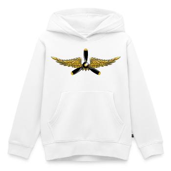 Flügel - Kinder Premium Organic Hoodie - Weiß - Vorne - AI Model Kid Female (0cm)