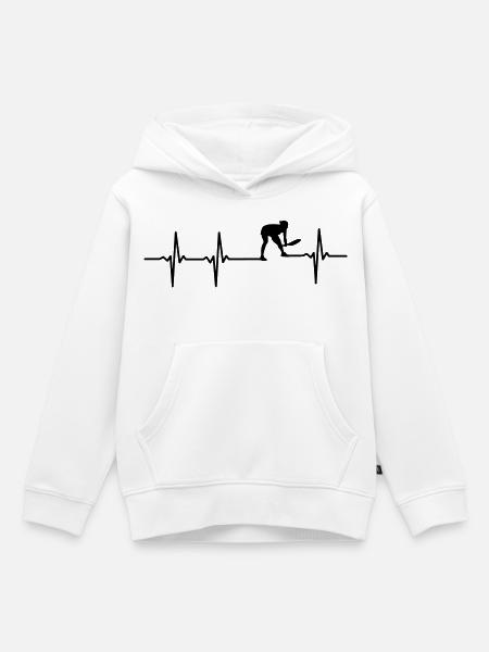 Tennis EKG - Kinder Premium Organic Hoodie - Weiß