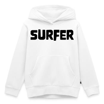 surfeur - Sweat Premium à capuche enfant bio - blanc - Devant - AI Model Kid Female (0cm)