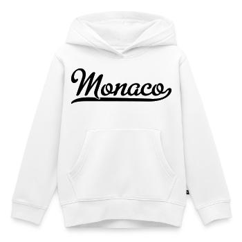 Monaco - Kids Premium Organic Hoodie - white - Front - AI Model Kid Female (0cm)
