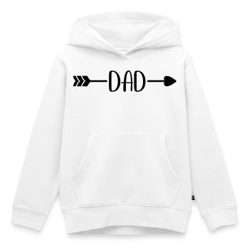 Dad - Kinder Premium Organic Hoodie - Weiß - Vorne - AI Model Kid Female (0cm)