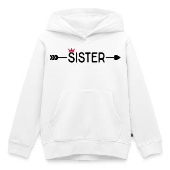 Sister - Kids Premium Organic Hoodie - white - Front - AI Model Kid Female (0cm)