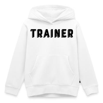 Trainer - Kinder Premium Organic Hoodie - Weiß - Vorne - AI Model Kid Female (0cm)