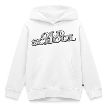 old school - Kinder Premium Organic Hoodie - Weiß - Vorne - AI Model Kid Female (0cm)