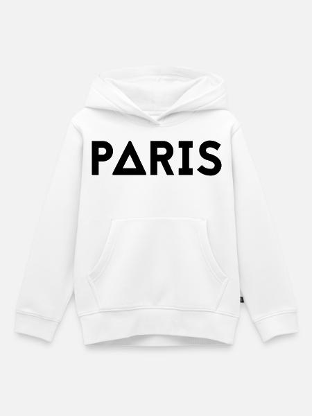 PARIS - Kinder Premium Organic Hoodie - Weiß