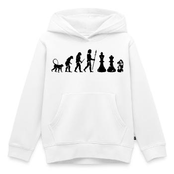 Développement des échecs - Sweat Premium à capuche enfant bio - blanc - Devant - AI Model Kid Female (0cm)