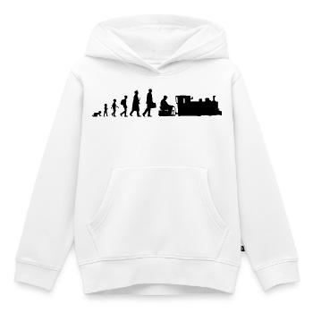 Development of train enthusiasts - Kids Premium Organic Hoodie - white - Front - AI Model Kid Female (0cm)