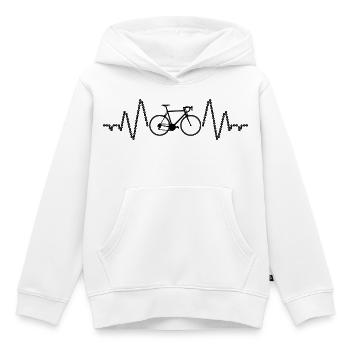 Radfahrer Herzlinie - Kinder Premium Organic Hoodie - Weiß - Vorne - AI Model Kid Female (0cm)