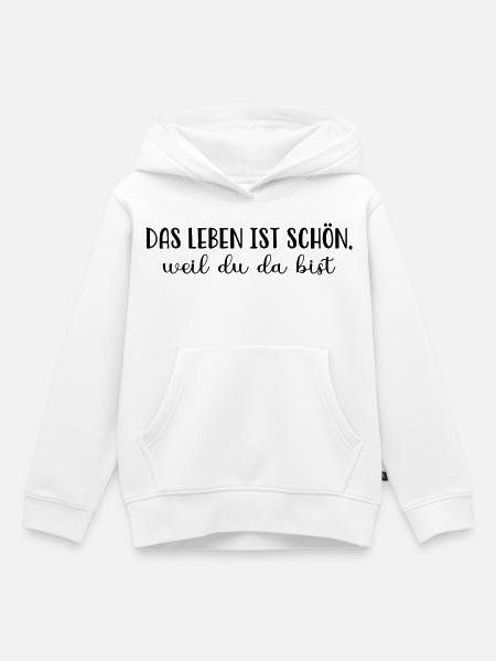 Geschenke für Verliebte - Kinder Premium Organic Hoodie - Weiß