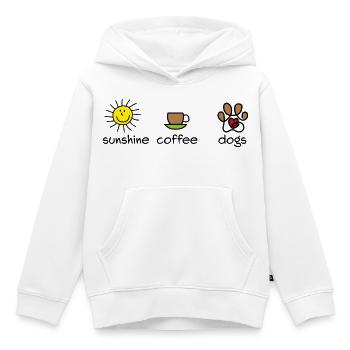Lustige Designs für Hundefreunde - Kinder Premium Organic Hoodie - Weiß - Vorne - AI Model Kid Female (0cm)