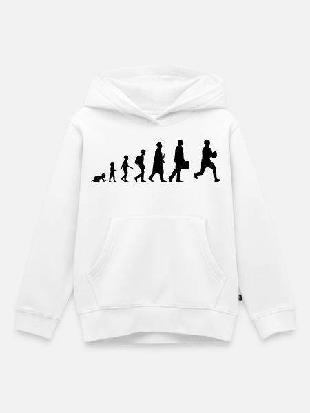 Entwicklung des Rugbyspielers - Kinder Premium Organic Hoodie - Weiß