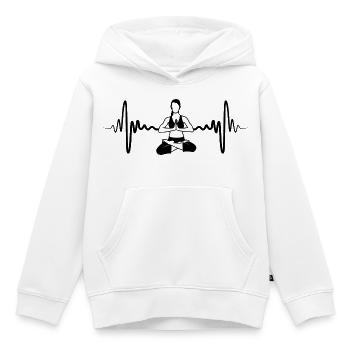 Yogini Herzlinie - Kinder Premium Organic Hoodie - Weiß - Vorne - AI Model Kid Female (0cm)
