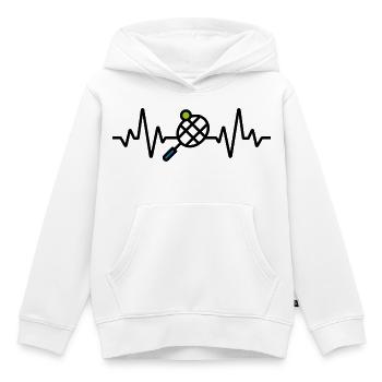 I love Tennis - Kinder Premium Organic Hoodie - Weiß - Vorne - AI Model Kid Female (0cm)