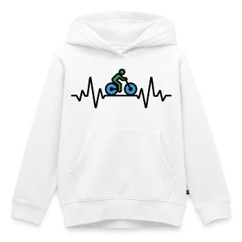 Sehr sportlicher Radfahrer - Kinder Premium Organic Hoodie - Weiß - Vorne - AI Model Kid Female (0cm)