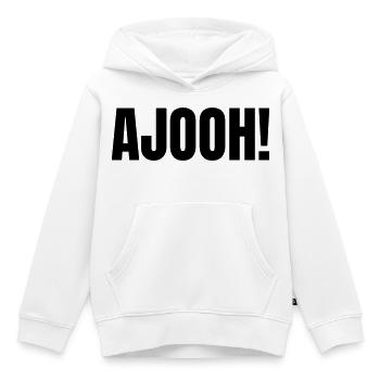 Ajooh - Sweat Premium à capuche enfant bio - blanc - Devant - AI Model Kid Female (0cm)