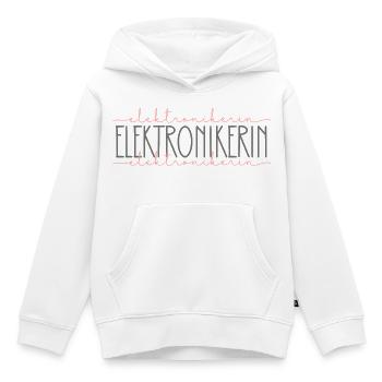 Elektronikerin Geschenk Büro Schnörkel - Kinder Premium Organic Hoodie - Weiß - Vorne - AI Model Kid Female (0cm)