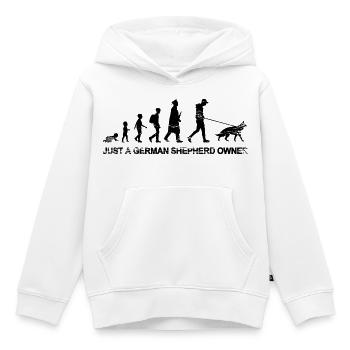 Nur ein Schäferhund Besitzer - Kinder Premium Organic Hoodie - Weiß - Vorne - AI Model Kid Female (0cm)