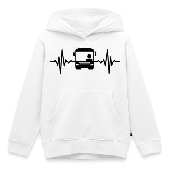 Busfahrer Herzschlag - Kinder Premium Organic Hoodie - Weiß - Vorne - AI Model Kid Female (0cm)