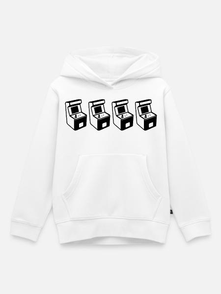 Arcade Automaten - Kinder Premium Organic Hoodie - Weiß
