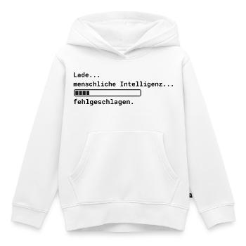 Lade Intelligenz - Kinder Premium Organic Hoodie - Weiß - Vorne - AI Model Kid Female (0cm)