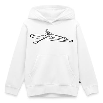 Rameur - Sweat Premium à capuche enfant bio - blanc - Devant - AI Model Kid Female (0cm)