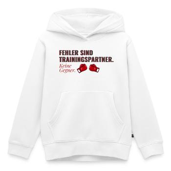 Fehler sind Trainingspartner – Mindset Shirt - Kinder Premium Organic Hoodie - Weiß - Vorne - AI Model Kid Female (0cm)