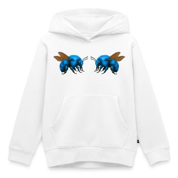 2Bourdons en miroir - Sweat Premium à capuche enfant bio - blanc - Devant - AI Model Kid Female (0cm)