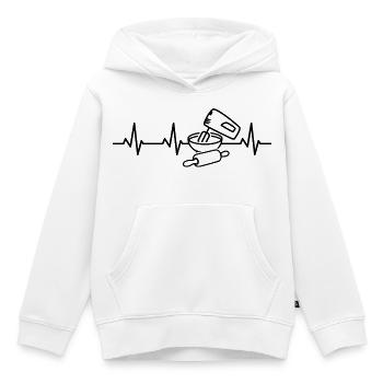 Backutensilien Herzklopfen - Kinder Premium Organic Hoodie - Weiß - Vorne - AI Model Kid Female (0cm)