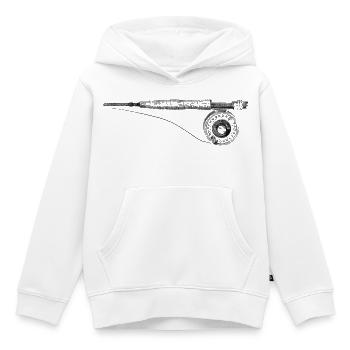 Fly fishing - Kinder Premium Organic Hoodie - Weiß - Vorne - AI Model Kid Female (0cm)