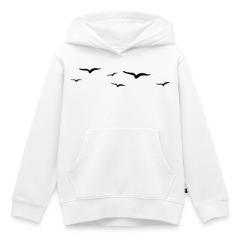 Abstract Flying Bird Illustration - Kids Premium Organic Hoodie - white - Front - AI Model Kid Female (0cm)