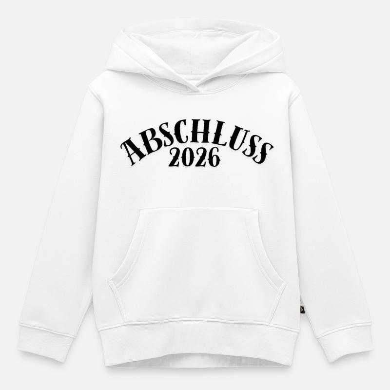 Abschluss 2026 - Kinder Premium Organic Hoodie - Weiß